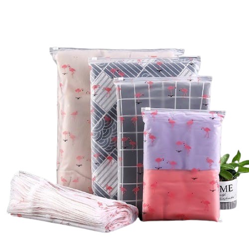 DS HL0073 Kantong Zip Lock Motif / Travel Pouch Zip / Kantong Zipper Make Up Kosmetik