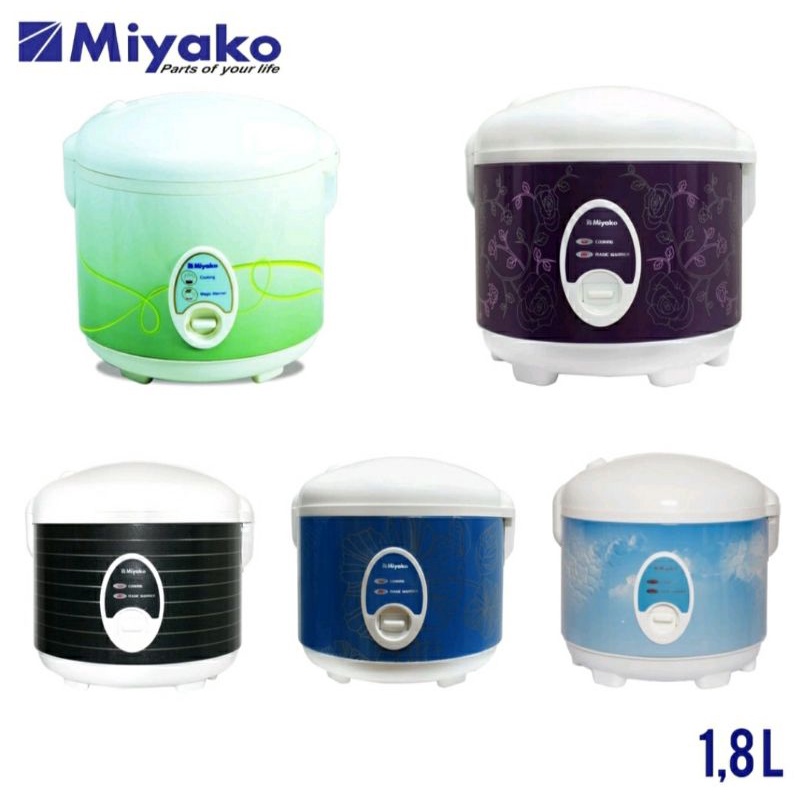 Rice Cooker 1,8L Miyako MCM-508 | Penanak Nasi Miyako 508 1,8 Liter | Magic Com Miyako | Pemanas Nas