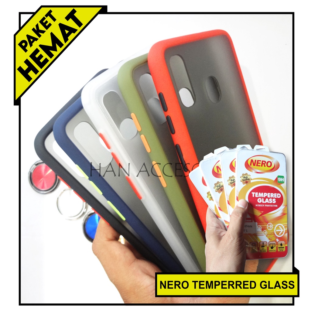 (PAKET HEMAT) Case Fuze Dove + Temperred Glass Samsung Galaxy A10/A10S/M10S/A11/M11/A20/A30/A30S/A50S/A50/A70/ Hardcase / Matte Colour / Case Candy