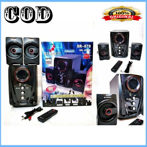 SPEAKER AKTIF RINREI SR 878 C / SR 878 L DUAL KARAOKE ECHO KONTROL - SUARA EMPUK superr bass