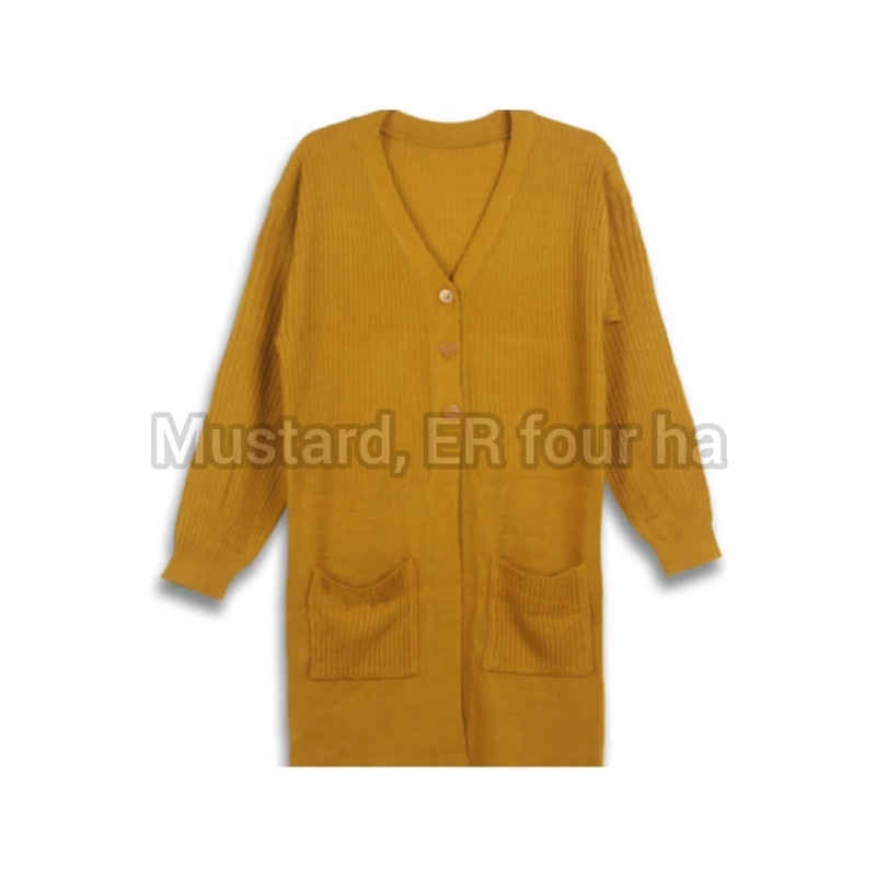 Cardigan LONG KANCING 3 l Cardigan Rajut l Sweater Rajut l Pakaian Rajut Wanita l Rajut Keren Murah