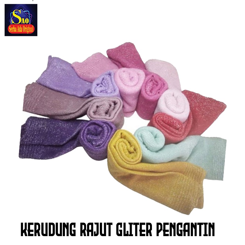 KERUDUNG PASHMINA RAJUT GLITER Katalog 1