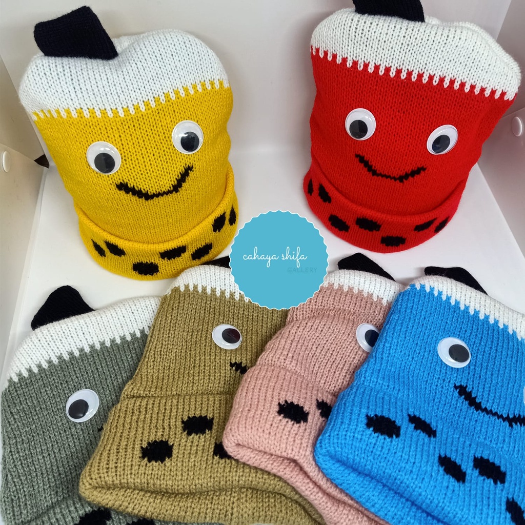 KUPLUK ANAK MOTIF ES BOBA / KUPLUK BAYI BOBA ICE SMILE