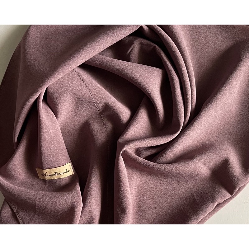 pashmina instan giona giani JAHIT TEPI RAPI / pasmina instan / hijab instan-Deep plum