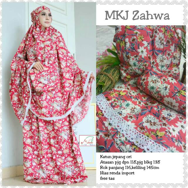 Mukena katun jepang ori jumbo murah solo