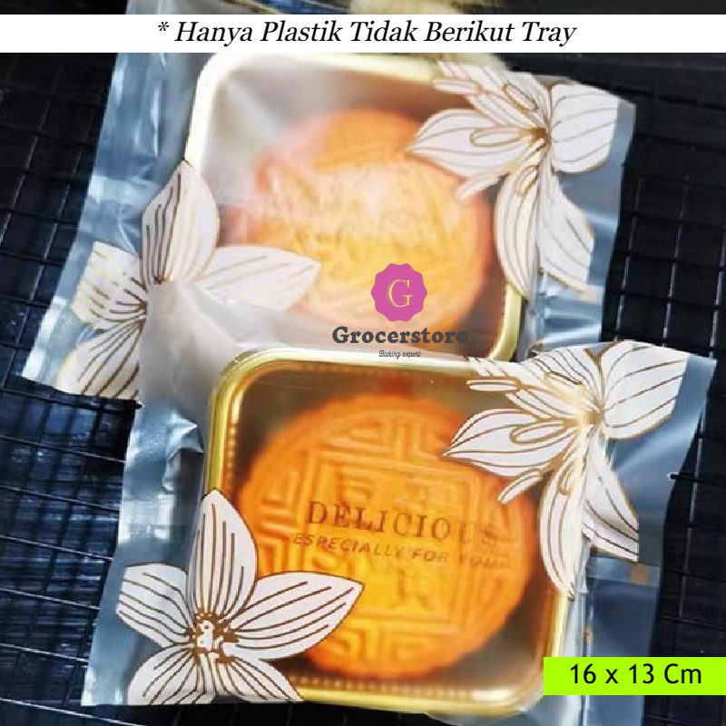 Plastik Mooncake Kue Bulan / Plastik Roti Brownies Kue Sus Per 10 pcs