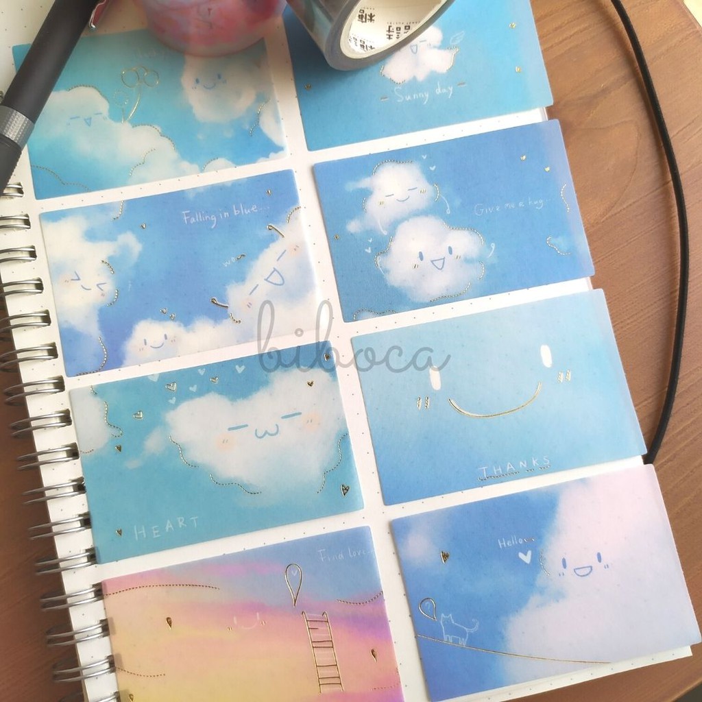 

Sticker Sky Cloud Journal Scrapbooking BUJO Planner Stationery Deco Diary Paper 2PCS boca431-440