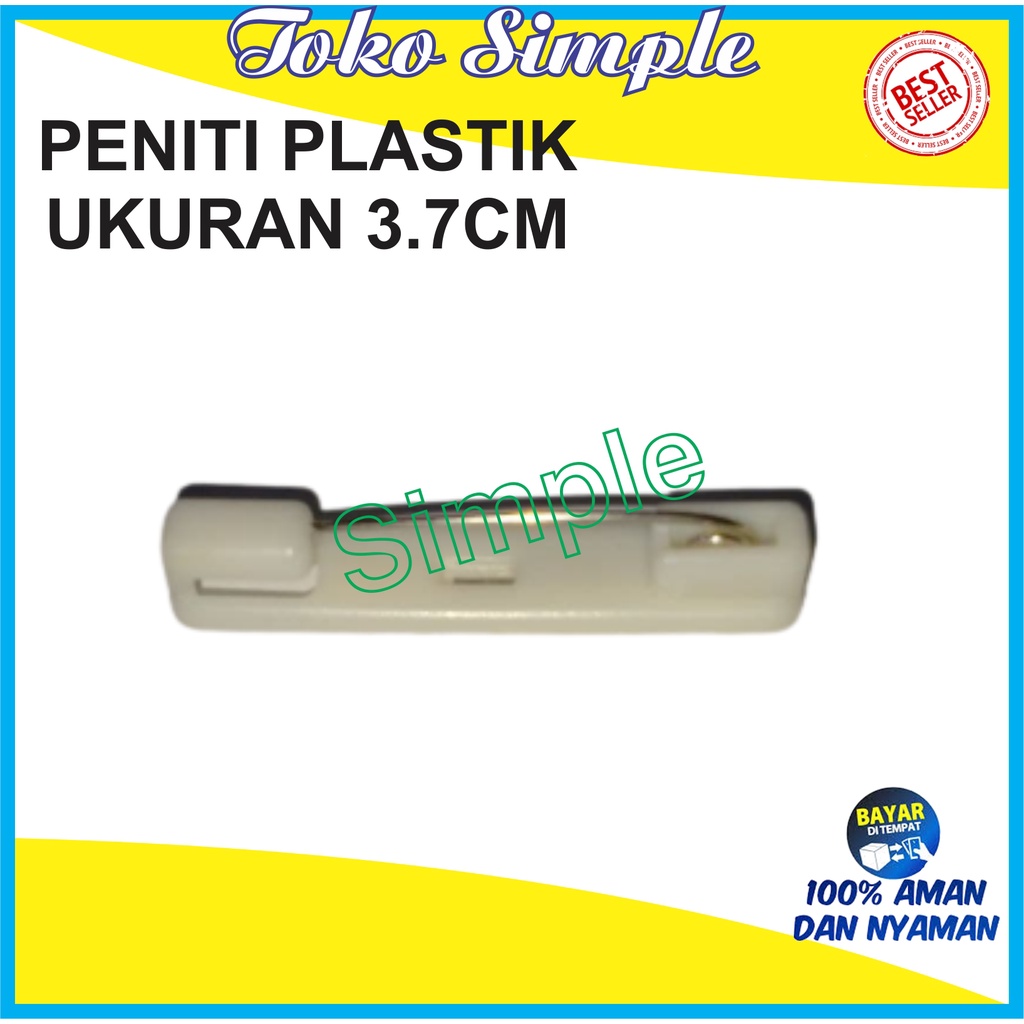 

PENITI PLASTIK 3.7CM PAPAN NAMA DADA NAME TAG BROS NAMETAG PIN MURAH