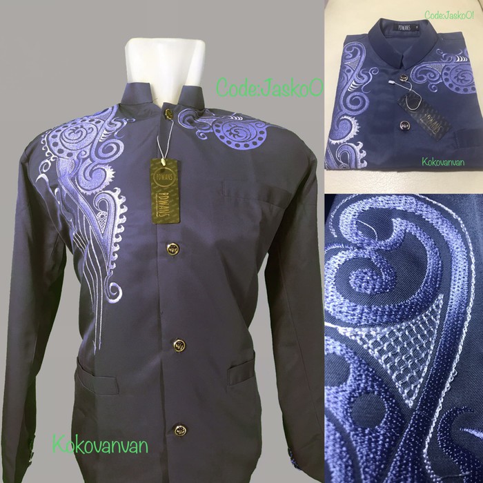 Order Langsung JASKO JAS KOKO NAVY Muslim Pria Lengan Panjang Cowo Kokovanvan Jasko01 Terlaris