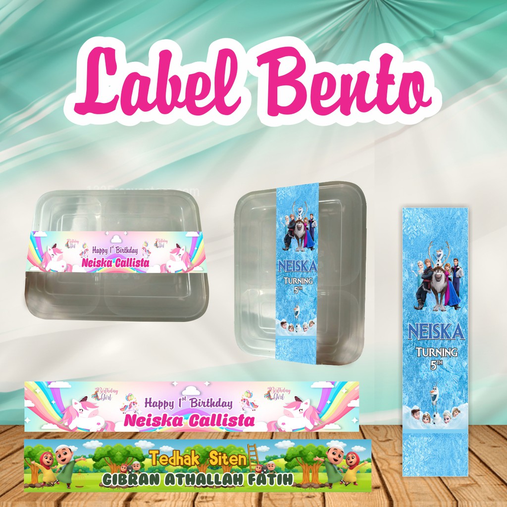 

Label Bento custom kertas artpaper 150 gr