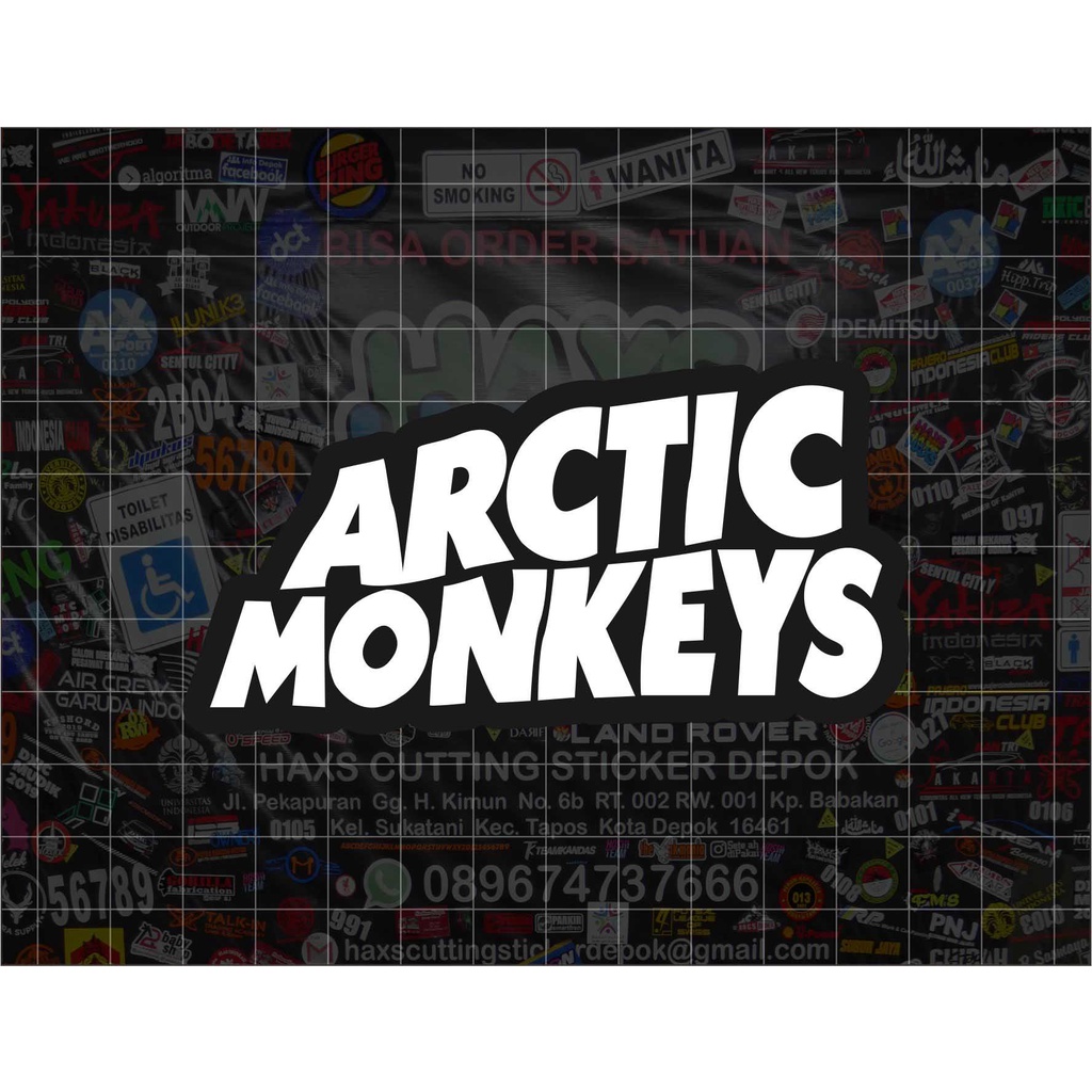 Cutting Sticker Arctic Monkeys Ukuran 7 cm