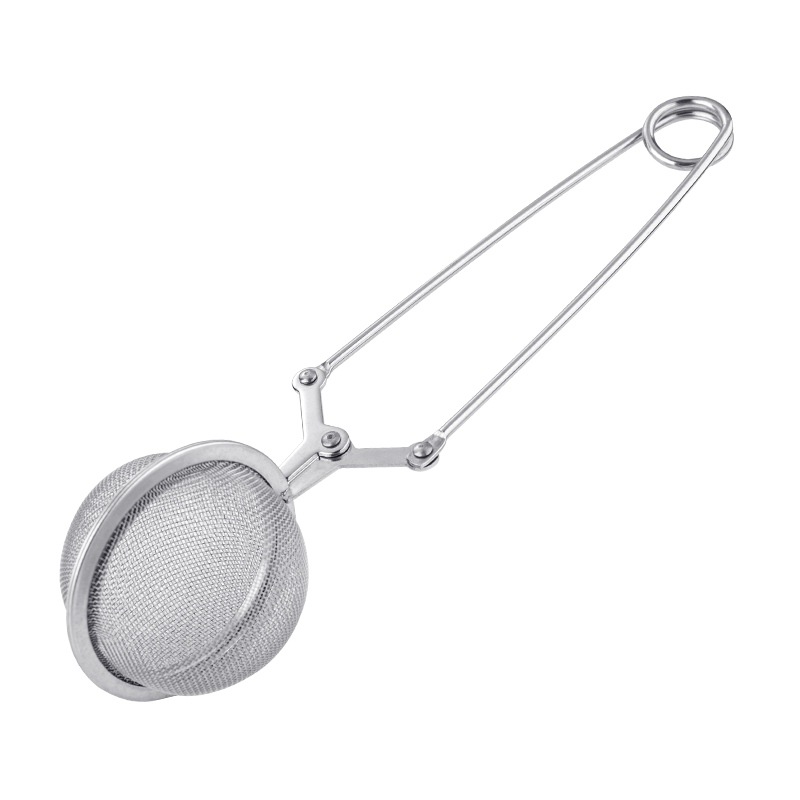 Kitchen Gadget Mesh Teh Kopi Herb Spice Filter Stainless Steel Gagang Panjang Pegangan Saringan Teh Bola Infuser Tea Bag Filter Diffuser Teko