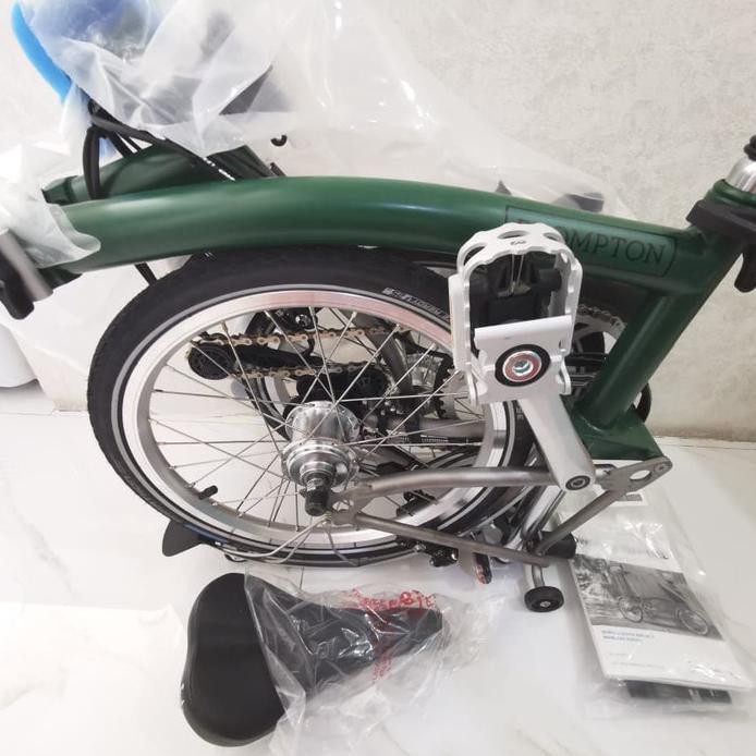 SEPEDA BROMPTON S6L-X TITANIUM SERIES RACING GREEN
