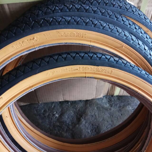 2 PCS Ban luar sepeda anak ukuran 18 x 1.75 Lucky Stone