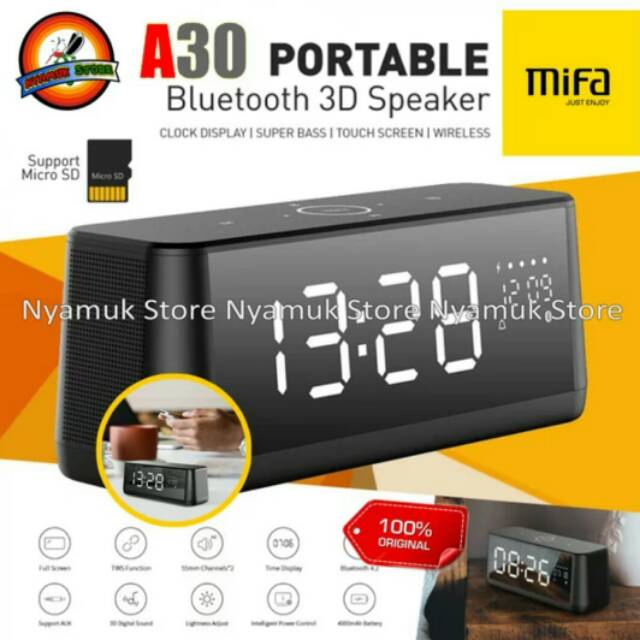 XIAOMI MIFA A30 - Sound Bluetooth - Speaker Jam Meja Digital Alarm A30 - Original