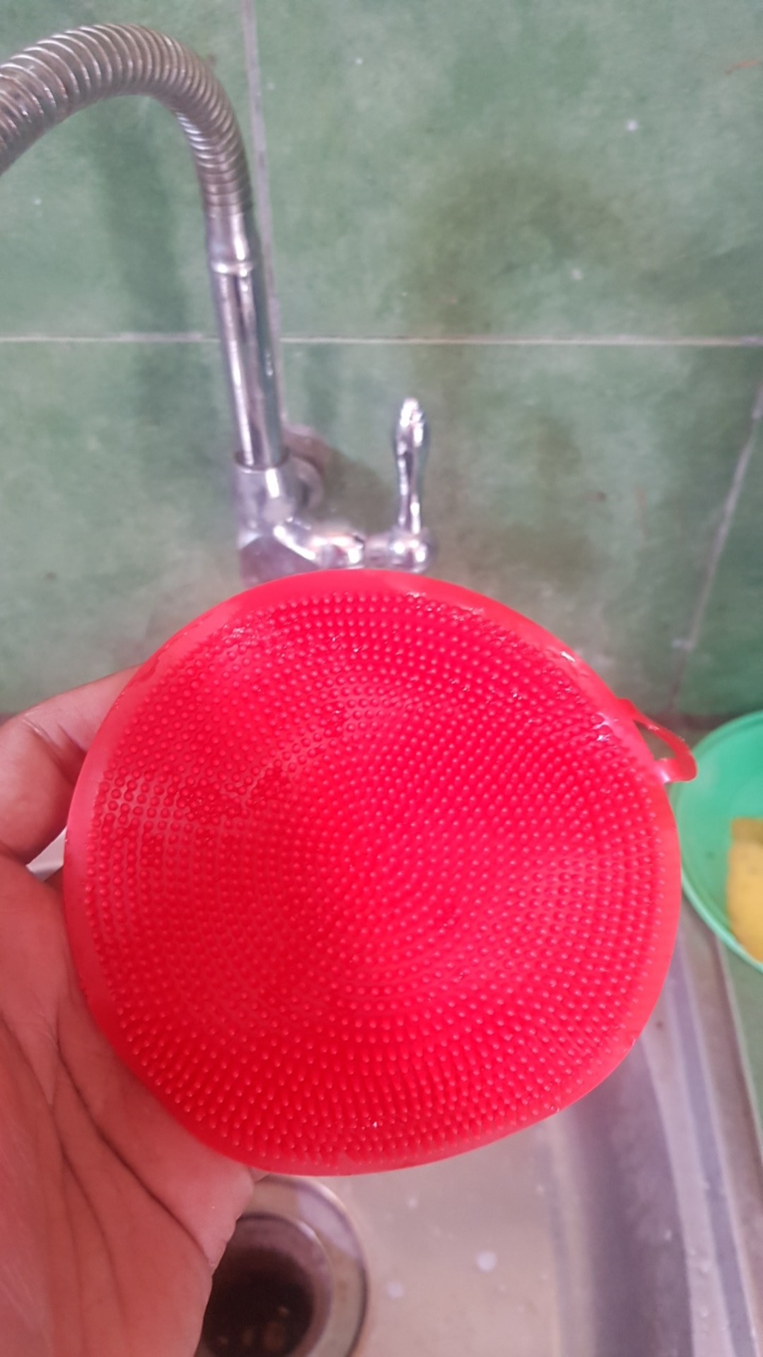 Spons Cuci Piring Anti Bakteri Silicone Silikon Karet