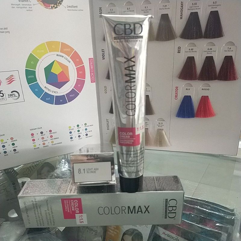 CBD COLORMAX COLOR CREAM 1:15 8.1 LIGHT ASH BlONDE 100ML