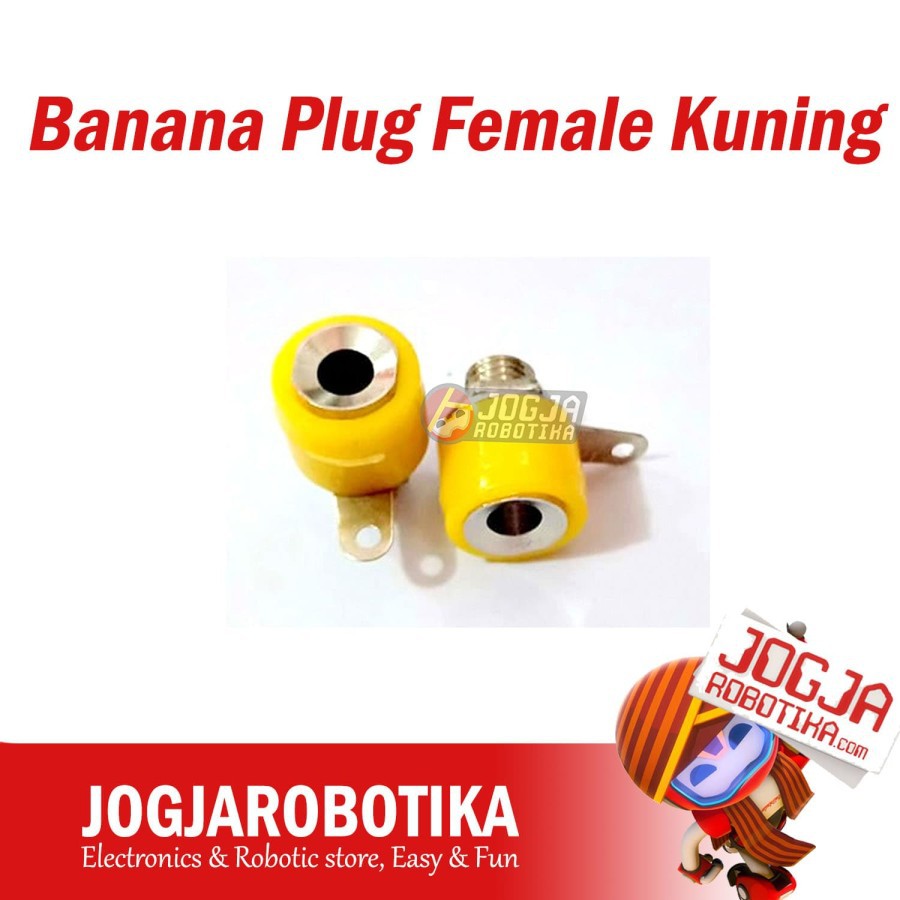 Banana Plug Female Kuning 4mm