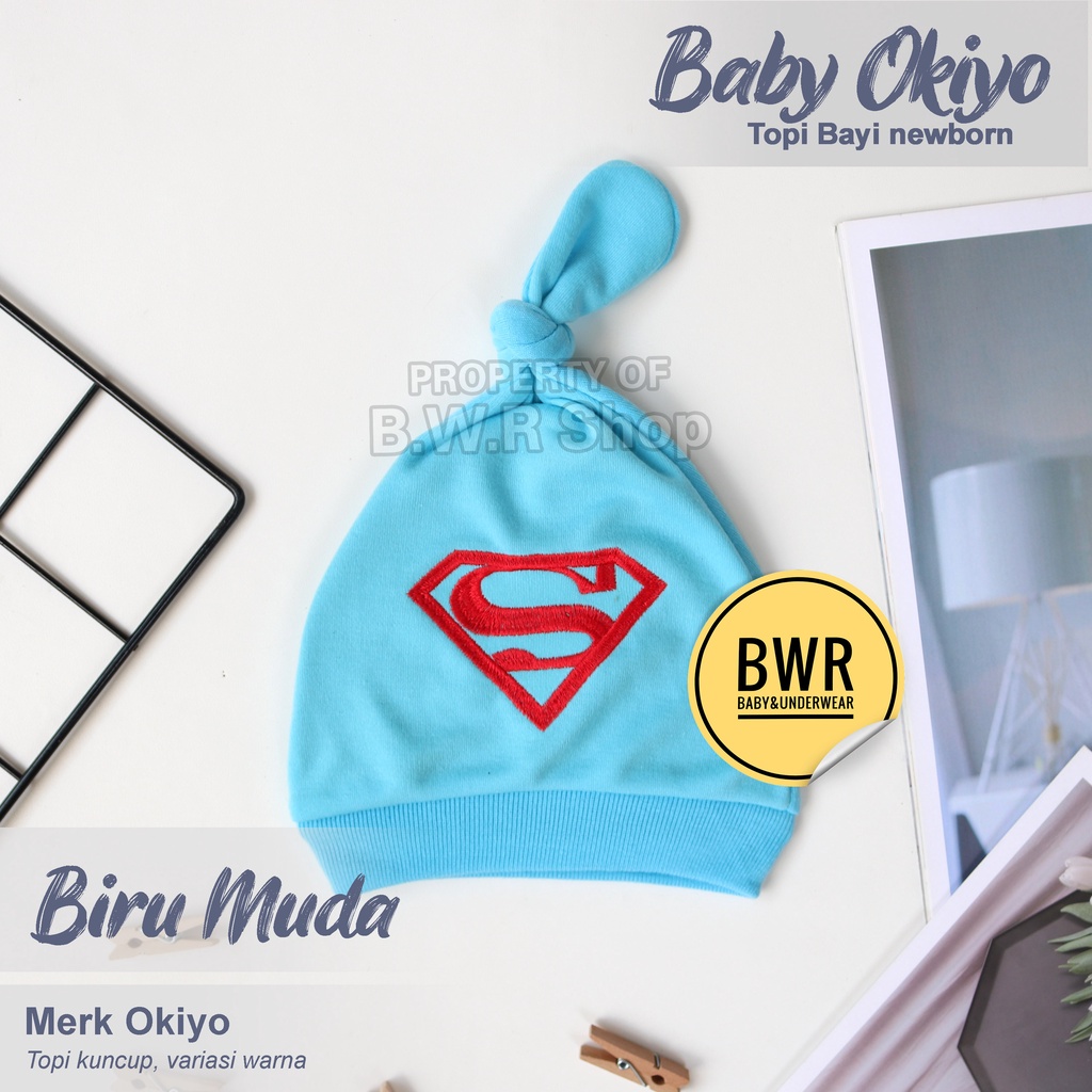 Topi Bayi Newborn Murah OKIYO KUNCUP 1 Hero / Topi Bayi Baru Lahir Lucu | Bwr