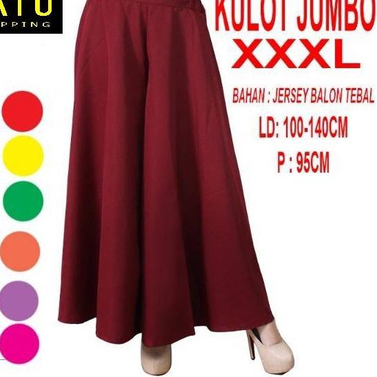 ♛Paling Laku✦,, Celana kulot mayung super jumbo dan standar M,L,XL,XXL,XXXL putih hitam
