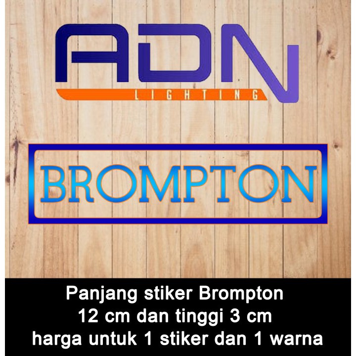 cutting sticker BROMPNOT LOGO stiker sepeda Lipat 12 x 3 cm