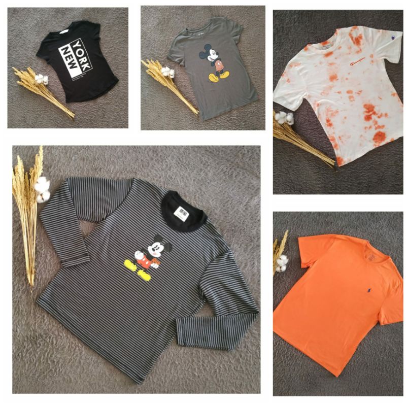 Kaos Dewasa Pria & Wanita HnM Gap Uniqlo Polo Champion