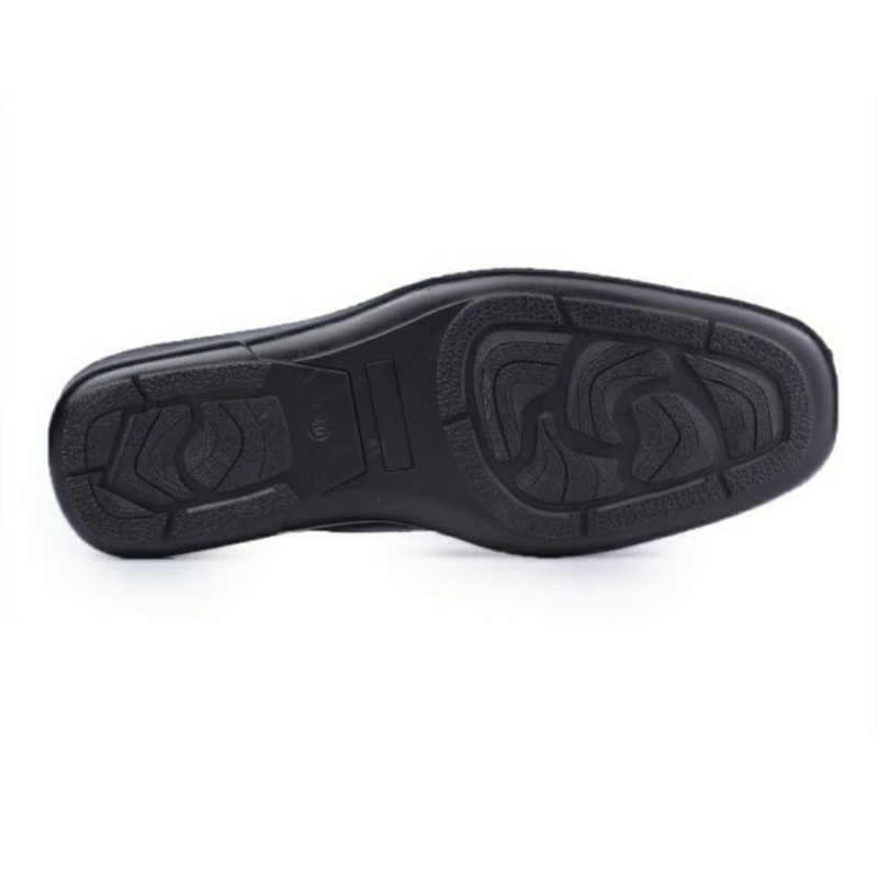 Sepatu Sendal Formal / Bustong Kerja Pesta Pria KULIT Asli Hitam, 39