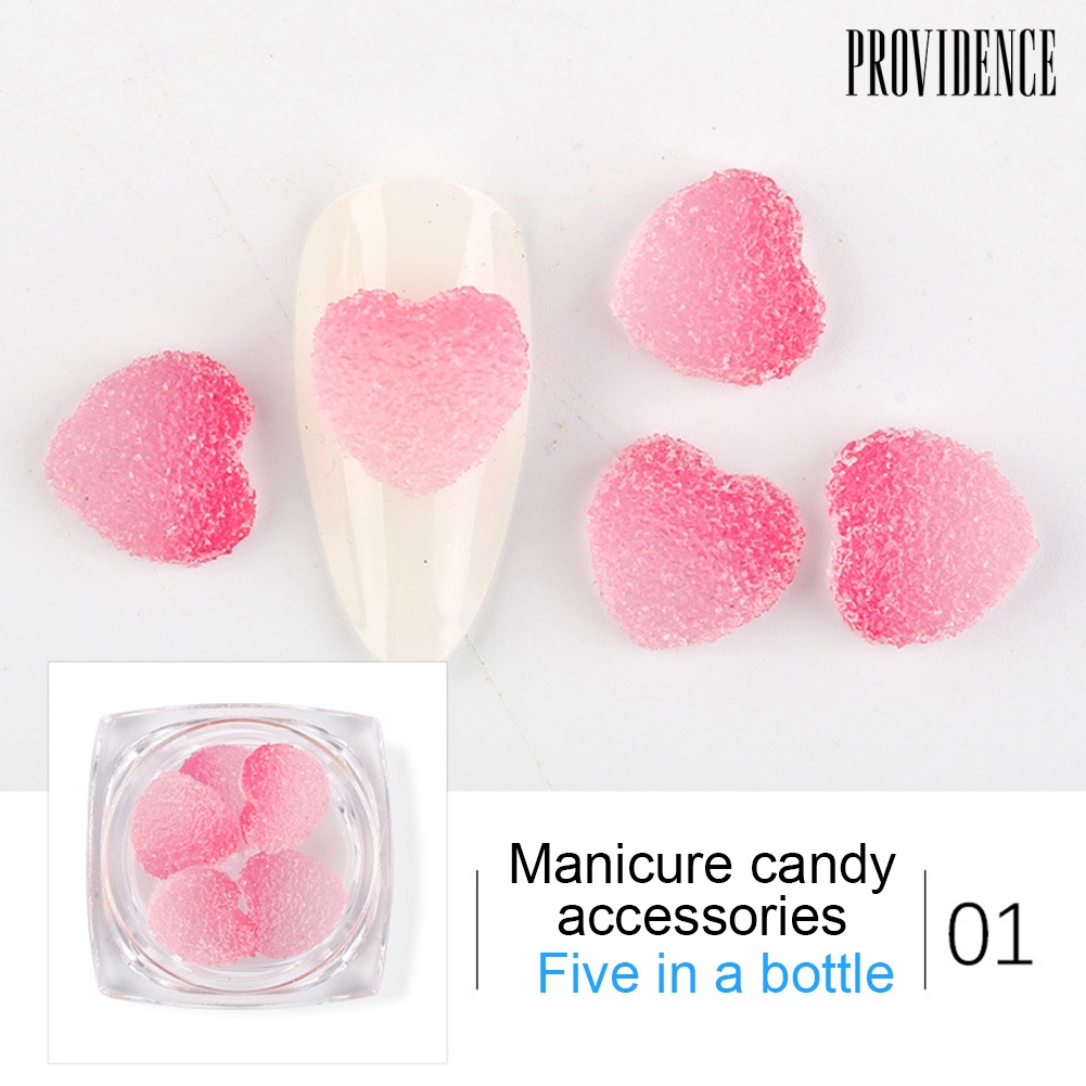 Providence 2 Boxs Mixed Color Fudge Shape Peach Heart DIY Nail Art Decorations Accessories