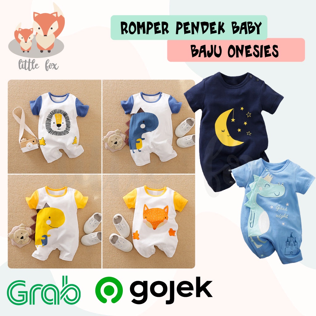 [ IMPORT] ROMPER PENDEK ONESIES BABY KATUN / BAJU BAYI LUCU / JUMPER ANAK