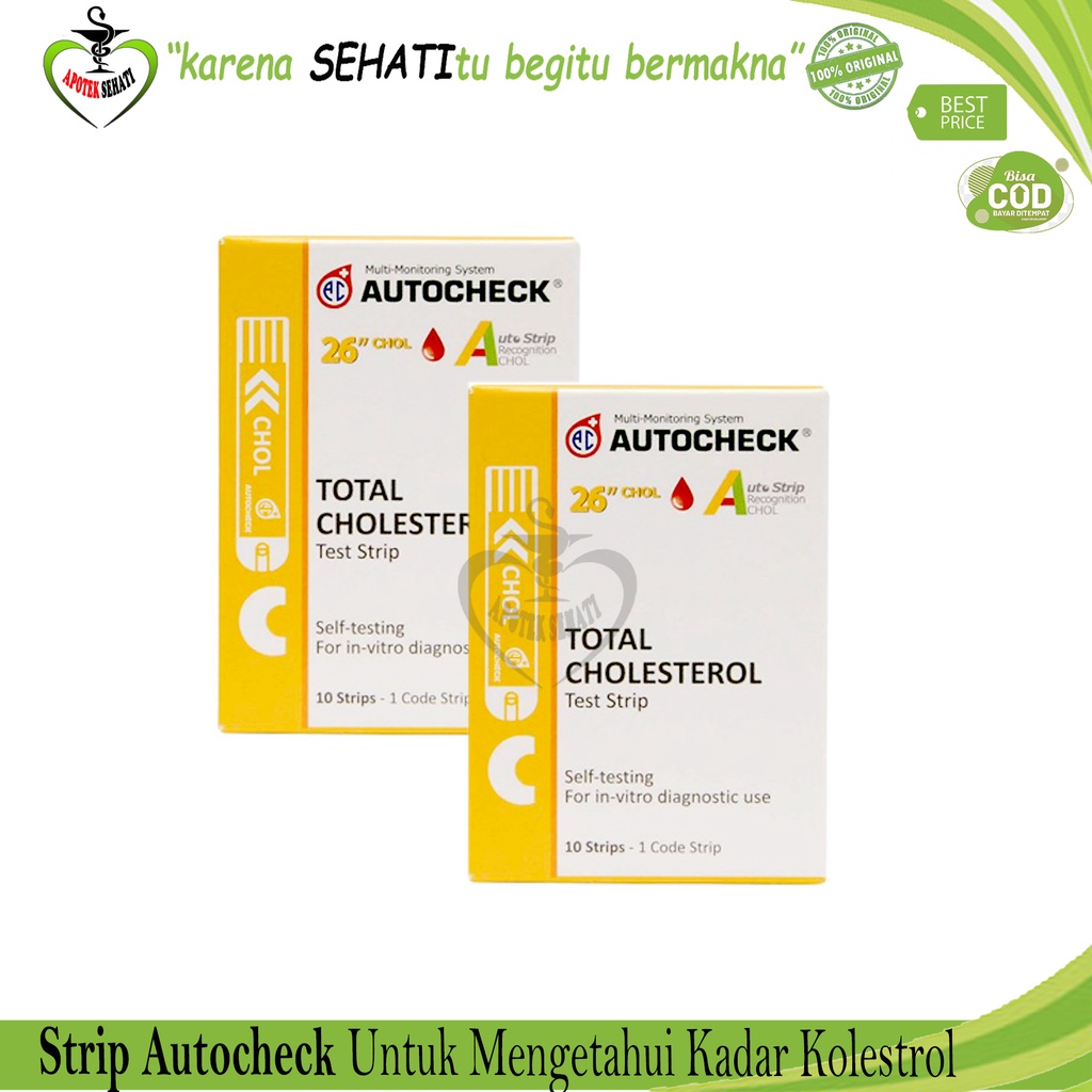 Strip Autocheck Kolesterol Asam Urat Gula Darah Autocheck Strip Refill