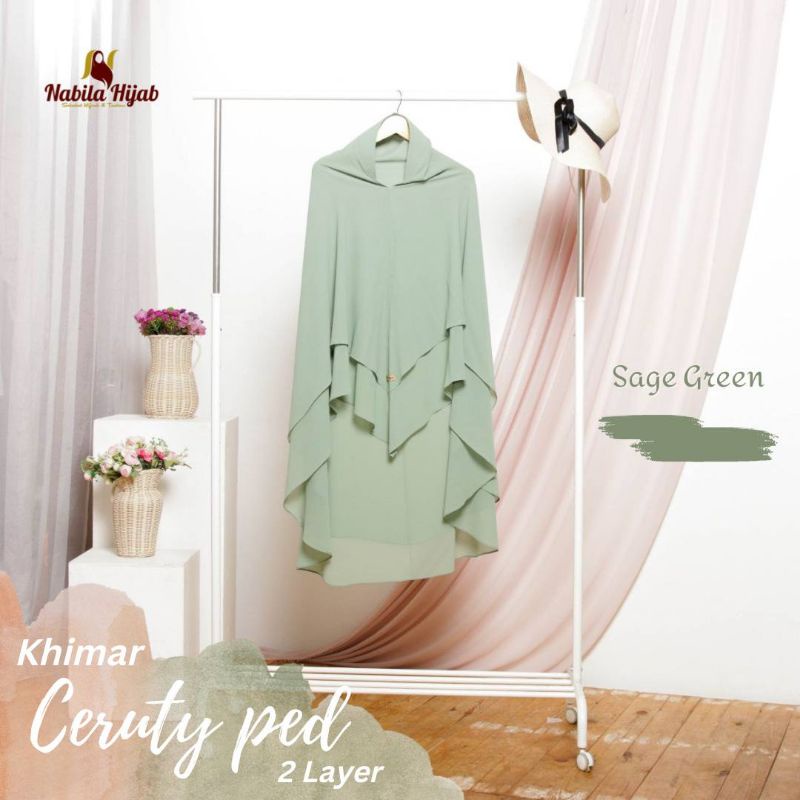 Khimar Ceruty Pad 2 layer