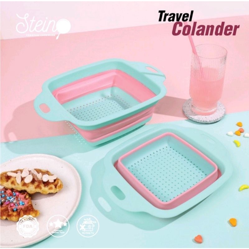 Steincookware Travel Colander/Baskom peniris/Peniris Sayur/Peniris Buah/Stein Colander Baskom