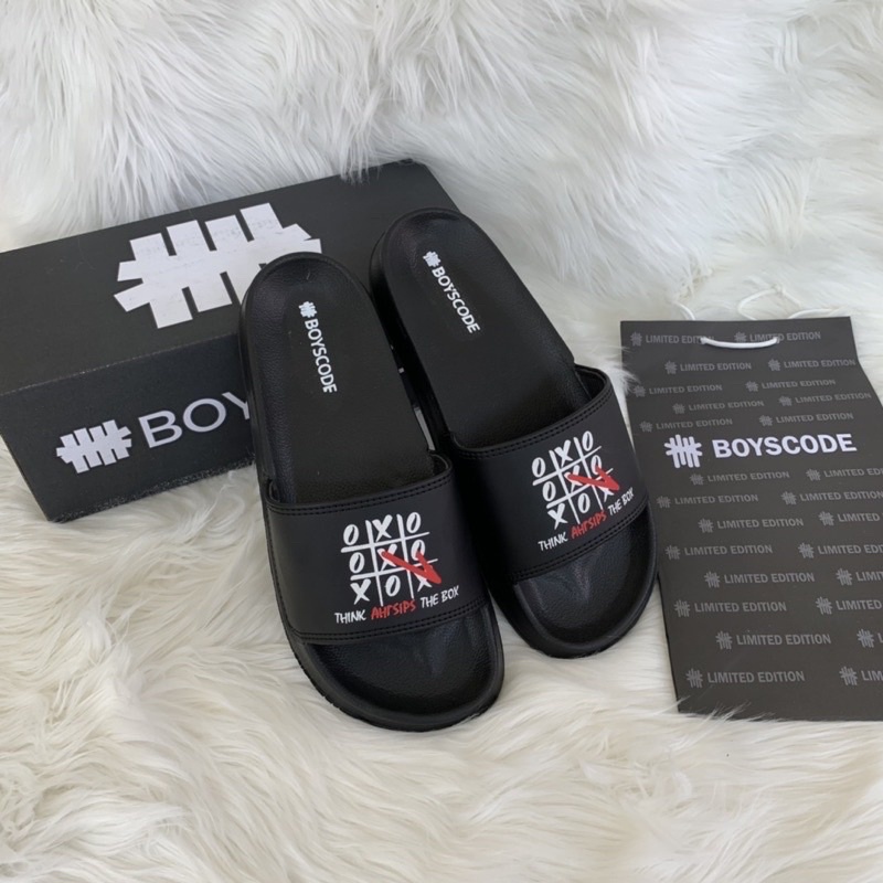 Sandal Slop Pria Wanita BOYSCODE X O X TYPE 12 / Sendal Flip Flop Vans Murah Berkualitas