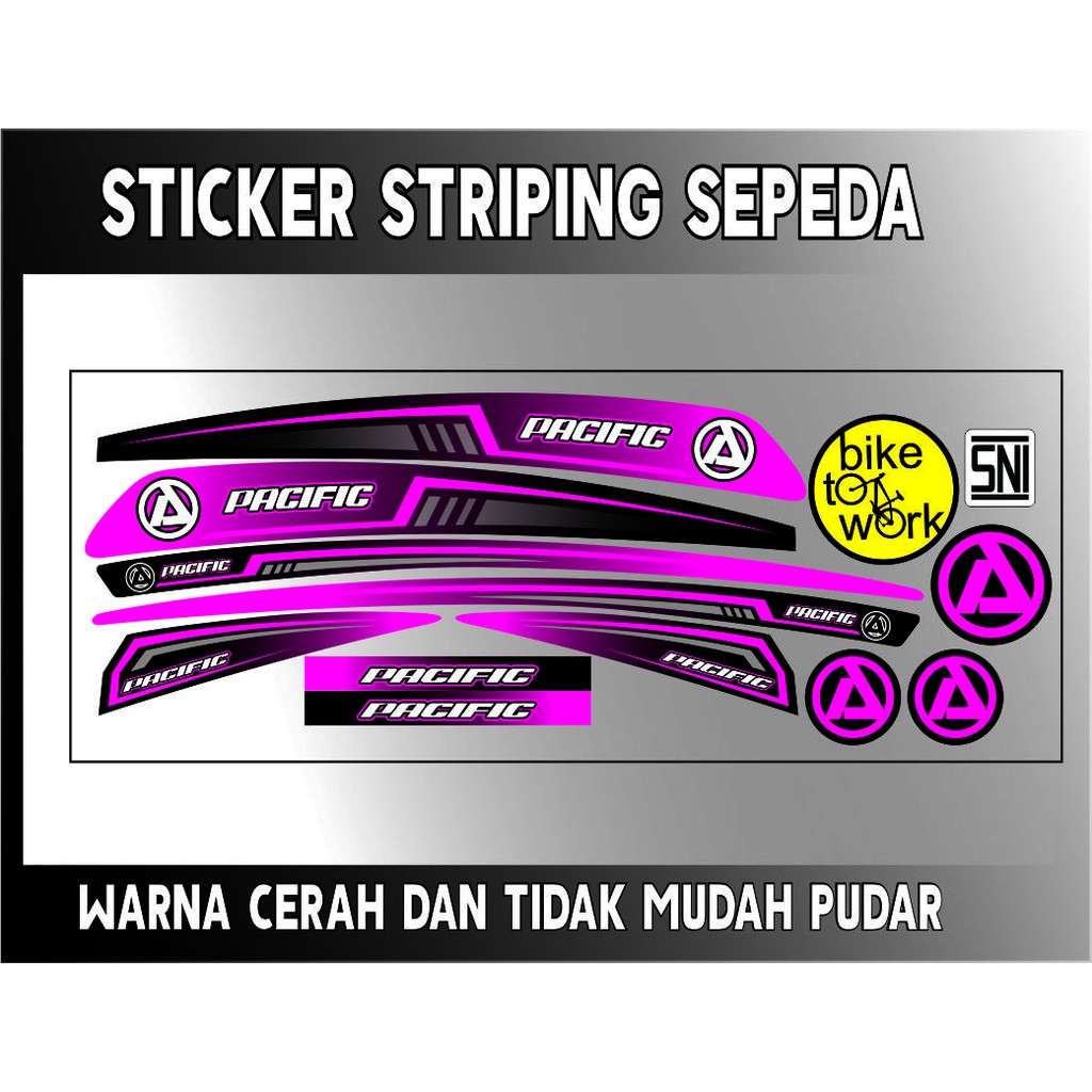 VARIASI STRIPING SEPEDA BIKE TO SRIPING PACIFIC STRIPING STYLE