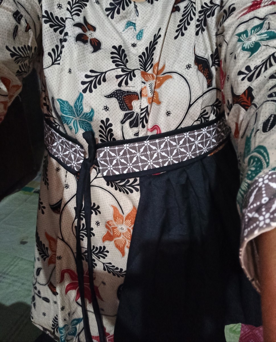 Tey-17 Batik Wanita Asj Sa Hrb026 Kenongo Kemeja Tosca Pendek