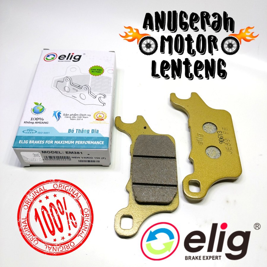 Kampas Rem Depan Brake Pad Elig Honda All New Vario 150 125 2018 Genio