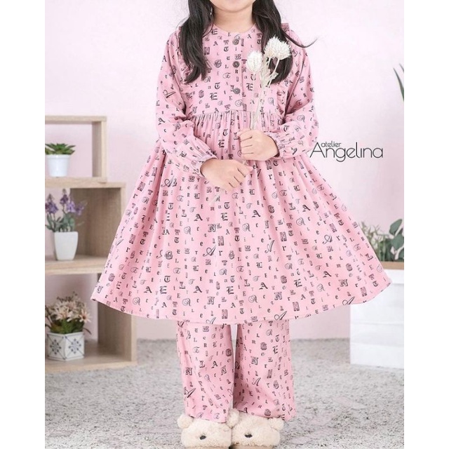 Little Zahra A Letters Pink Blush (Y2-4) Atelier Angelina