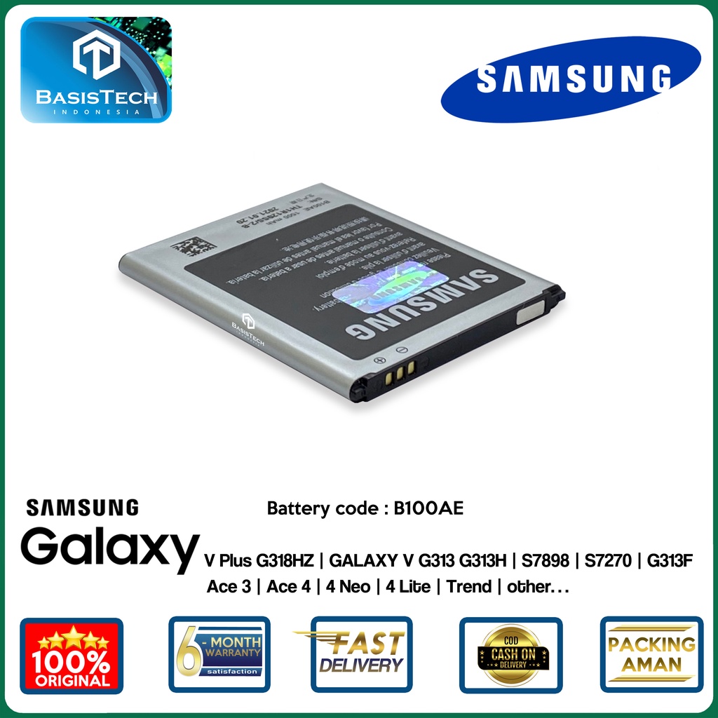 BATERAI SAMSUNG GALAXY V G313 G313H - V Plus G318HZ - ACE 4 G316 - ACE 3 S7270 S7275 S7898 - B100AE - ORI