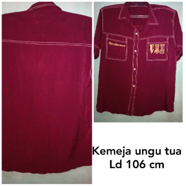 Kemeja ungu tua preloved