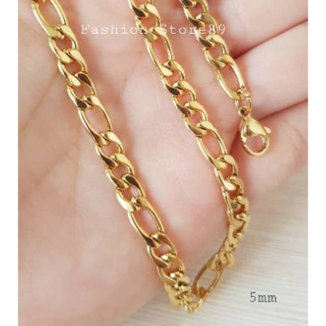 Kalung rantai gold white  fashion import titanium antikarat import / kalung titanium import