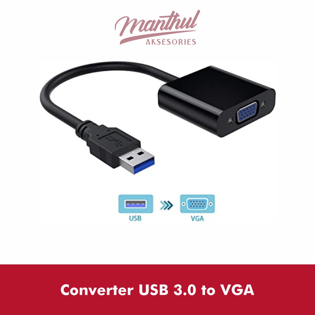 Kabel Konverter USB 3.0 to VGA Adapter Cable Converter