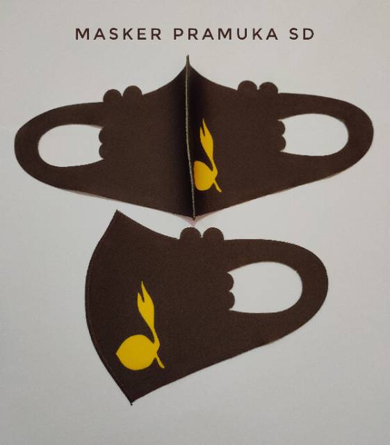 Masker Sekolah SD SMP SMA Pramuka 1 lusin (12pcs) free kemasan plastik