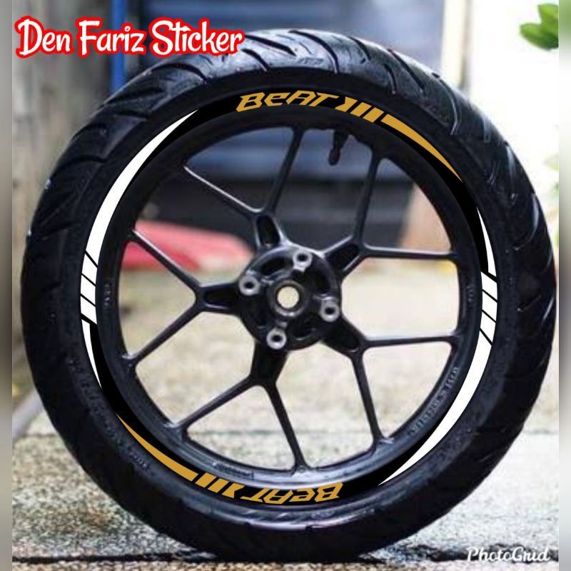 Sticker Velg Untuk Motor Honda Beat Karbu Beat FI Beat Street Semua Tahun.