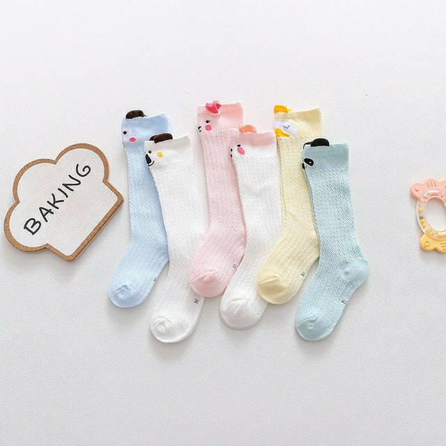 Kaos Kaki Jaring Panjang Karakter Lucu Hewan Anak Bayi Motif Unik Baby Socks Kids Import