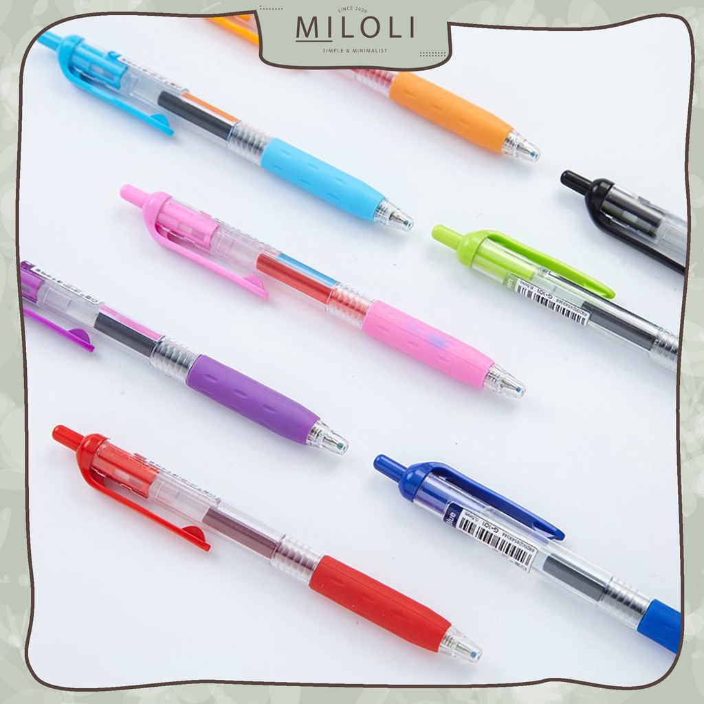 

[MILOLI] Pena Gel Multicolor Classic Design Mekanik Fine Liner 0.5mm Minimalist Aesthetic Pen - D0038