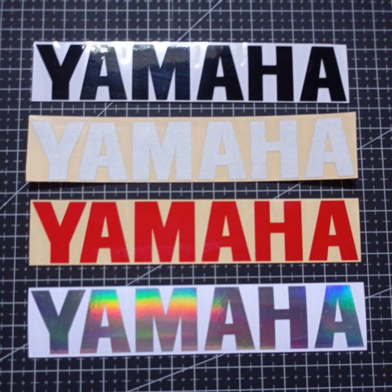 Sticker cutting sticker tulisan yamaha