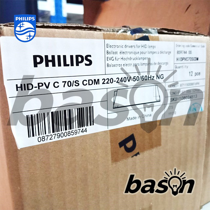 PHILIPS HID-PV C 35 atau 70 /S CDM 220-240V 50/60Hz NG - Electronic Ballast / Trafo Elektronik