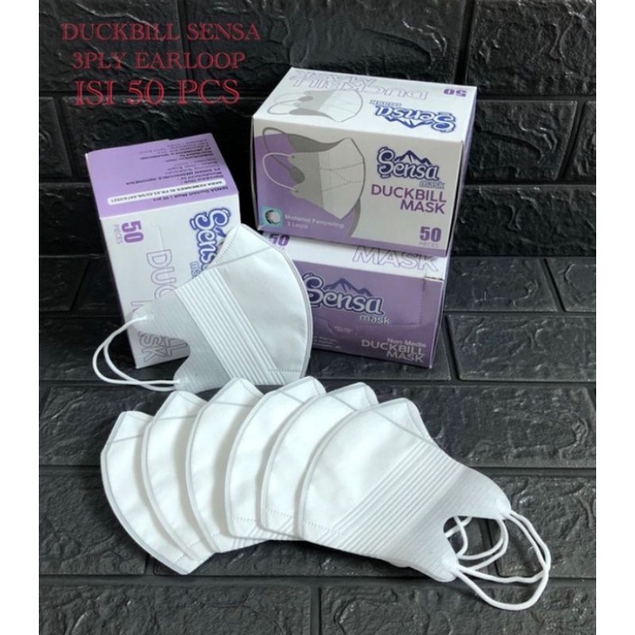 Masker Duckbill Sensa 50pcs Tebal