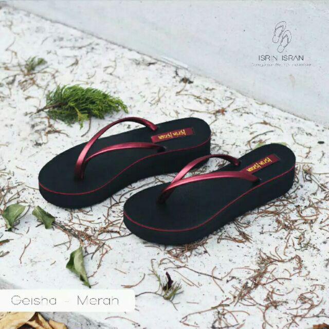 Sandal Wanita (Geshia)  By Isrin Isran Original-Merah