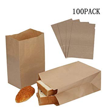 

PAPER BAG SIZE M - MEDIUM - SNACK - FRIED CHICKEN - KANTONG KERTAS ROTI - WARNA BROWN